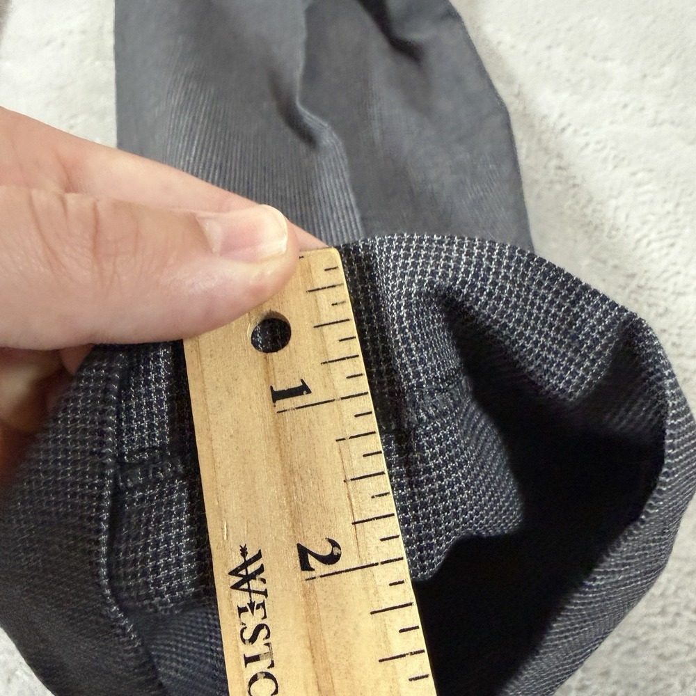 Banana Republic Non-Iron Tailored Fit Dress Pants Men's 36x34 Gray Flat Front - Picture 11 of 13